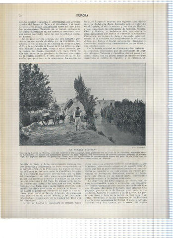 Lamina/sheet/feuille numerada 069/070: Vista de Jativa y La huerta murciana