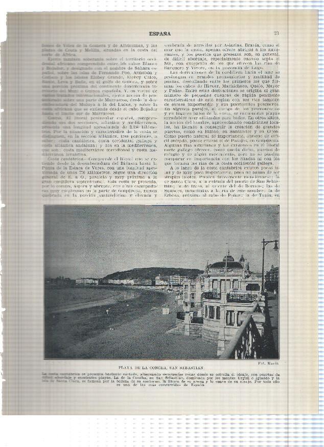 Lamina/sheet/feuille numerada 073/074: Playa de la concha en San Sebastian y Puerto del Musel y de Gijon