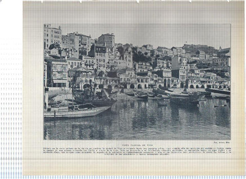 Lamina/sheet/feuille numerada 079/080: Vista de Vigo y Plano de la bahia de Cadiz