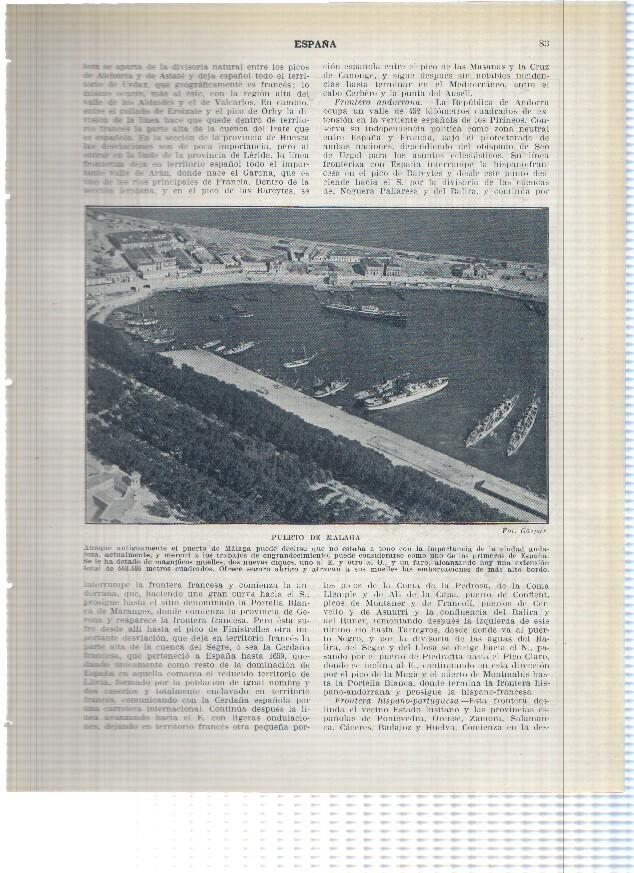 Lamina/sheet/feuille numerada 083/084: Puerto de Malaga y Plano de Cartagena