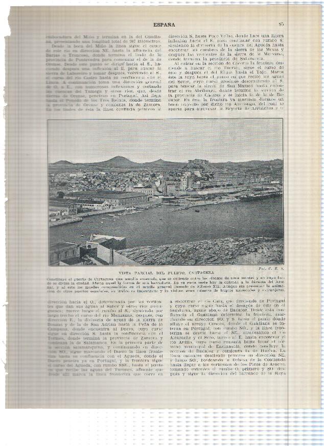 Lamina/sheet/feuille numerada 085/086: Vista de Cartagena, de Levante y La costa levantina en benidorm