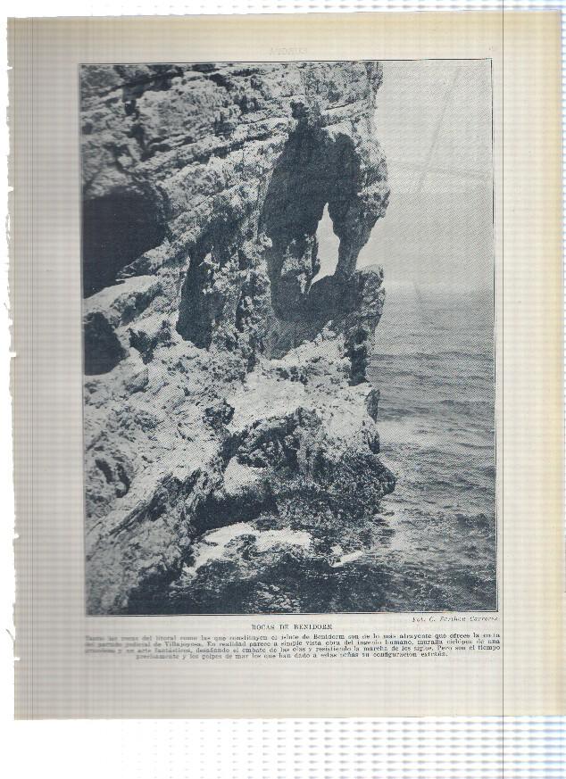 Lamina/sheet/feuille numerada 087/088: Rocas de Benidorm y Playa de Castellon