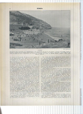Lamina/sheet/feuille numerada 091/092: Balcon del Mediterraneo en Tarragona, Vista de Sitges y Playa de Garraf