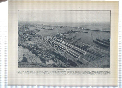 Lamina/sheet/feuille numerada 093/094: La falconera en Garraf y Puerto de Barcelona