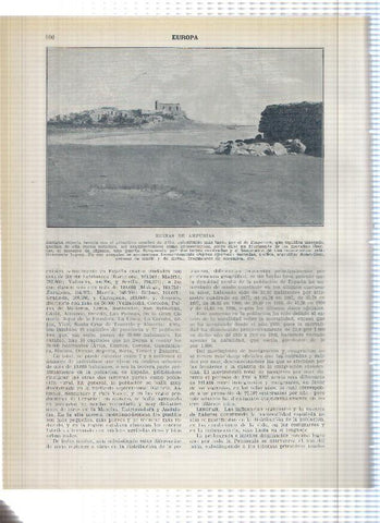 Lamina/sheet/feuille numerada 105/106: Las cabras pìntadas en las batuecas de Salamanca y Ruinas de Ampurias