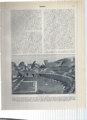 Lamina/sheet/feuille numerada 107/108: Ruinas de Italica y Muralla ciclopea en Tarragona
