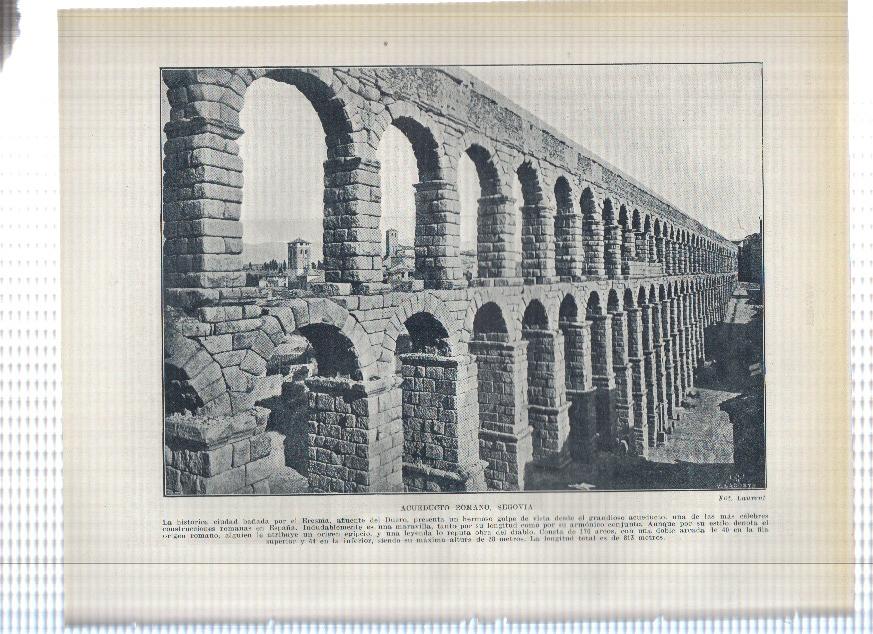 Lamina/sheet/feuille numerada 109/110: Arco de Bara en Tarragona y Acueducto Romano de Segovia