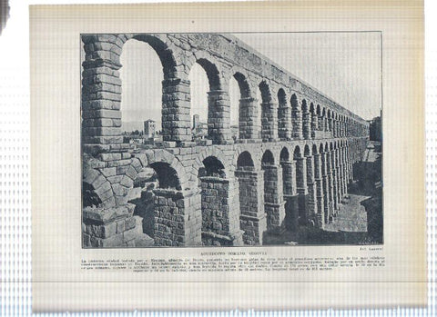 Lamina/sheet/feuille numerada 109/110: Arco de Bara en Tarragona y Acueducto Romano de Segovia
