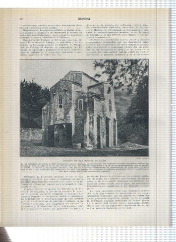 Lamina/sheet/feuille numerada 111/112: Puerta de la justicia en la Alhambra y Iglesia de San Miguel de Lillo