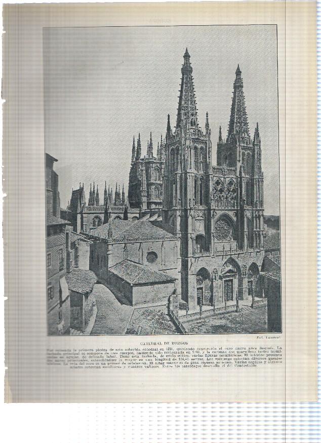 Lamina/sheet/feuille numerada 115/116: Catedral de Burgos y Castillo de Velez Blanco