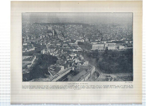 Lamina/sheet/feuille numerada 119/120: Ayuntamiento de Sevilla y vista general de Madrid