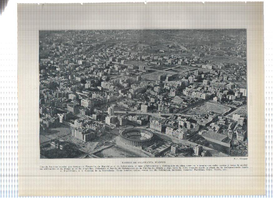 Lamina/sheet/feuille numerada 123/124: Barrio de Salamanca y Puerta de Alcala de Madrid