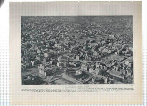 Lamina/sheet/feuille numerada 123/124: Barrio de Salamanca y Puerta de Alcala de Madrid