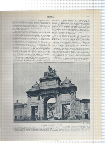 Lamina/sheet/feuille numerada 125/126: Puerta de Toledo y Plaza Mayor de Madrid