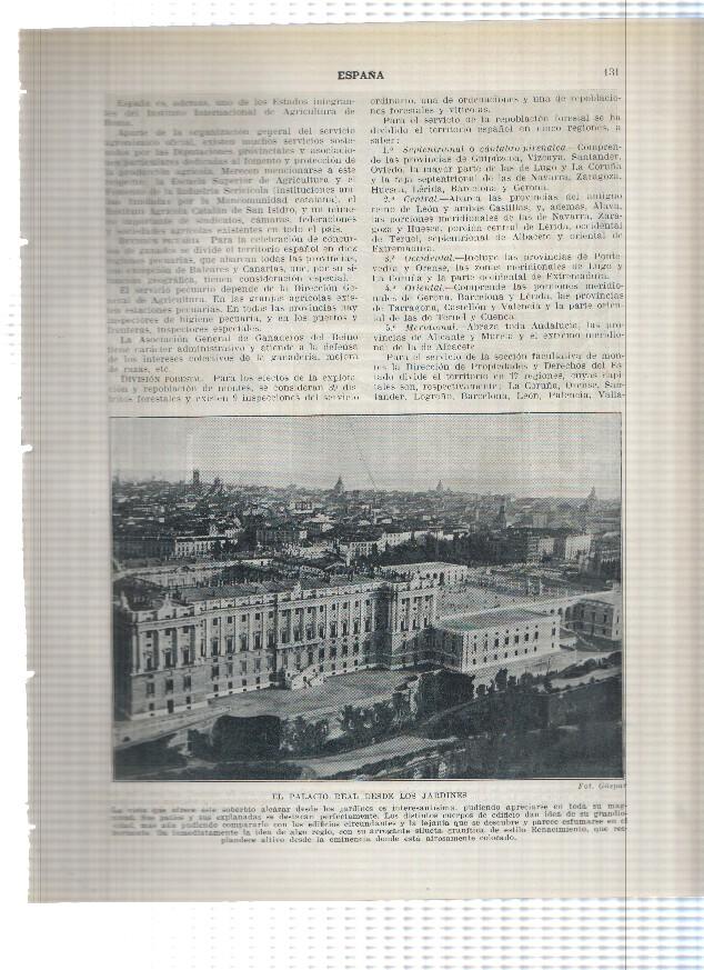 Lamina/sheet/feuille numerada 131/132: Palacio Real  y escalera principal del palacio en Madrid