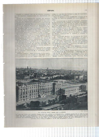 Lamina/sheet/feuille numerada 131/132: Palacio Real  y escalera principal del palacio en Madrid