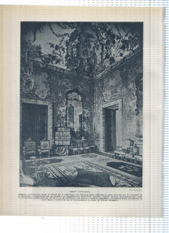 Lamina/sheet/feuille numerada 133/134: Salon del trono y Salon Gasparini del Palacio Real  en Madrid