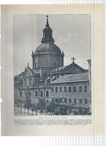 Lamina/sheet/feuille numerada 139/140: Iglesia de las calatravas , fuentes de Neptuno y Cibeles en Madrid