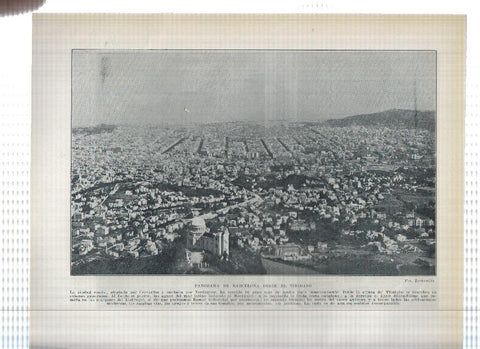 Lamina/sheet/feuille numerada 149/150:  Salas Capitulares y Coro de la Iglesia del Monasterio El Escorial y Barcelona desde el Tibidabo