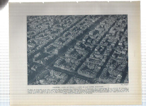Lamina/sheet/feuille numerada 153/154:  Vista Paseo Gracia y ensanche de Barcelona  y del Puerto de Barcelona