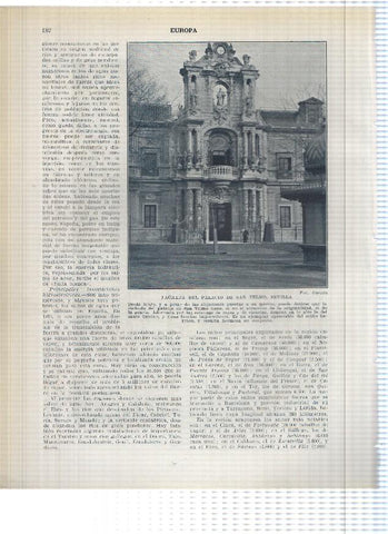 Lamina/sheet/feuille numerada 181/182:  La catedral y fachada Palacio de San Telmo de Sevilla