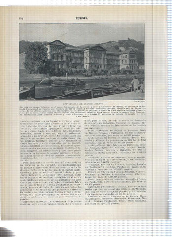 Lamina/sheet/feuille numerada 197/198: Muelle de Ripa, El Arenal, Puente de Isabel II de Bilbao y Universidad de Deusto