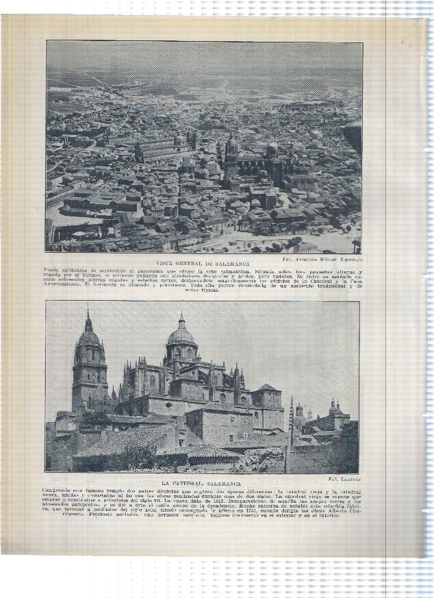 Lamina/sheet/feuille numerada 233/234: La Catedral de Jaen, Vista General y la Catedral de Salamanca 