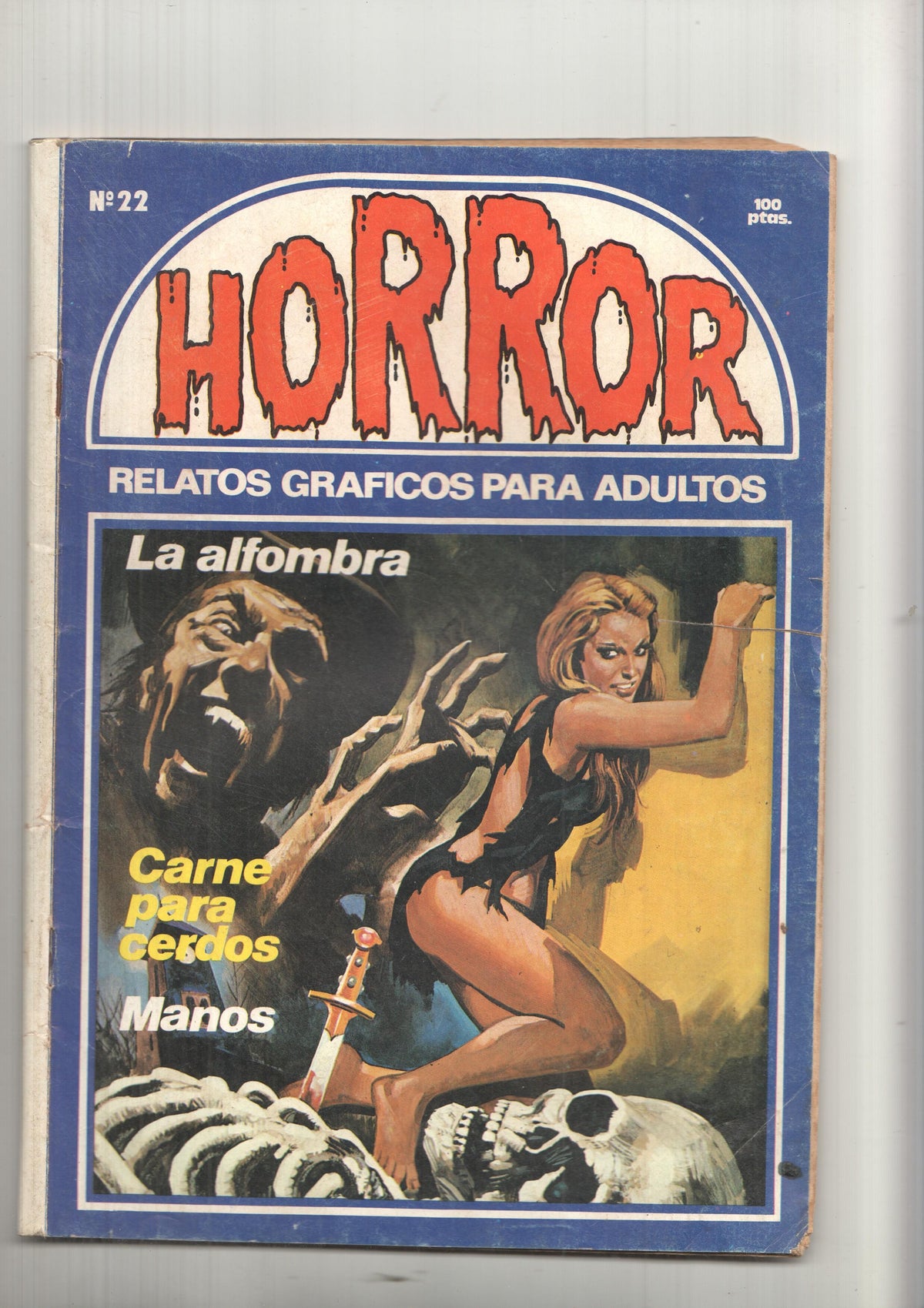 Horror numero 022: La alfombra, Carne para cerdos, Manos, la formula, 