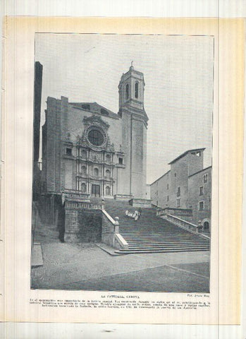 Lamina/sheet/feuille numerada 255/256:  Catedral y subida de Santo Domingo de Gerona y Vista general de Zamora