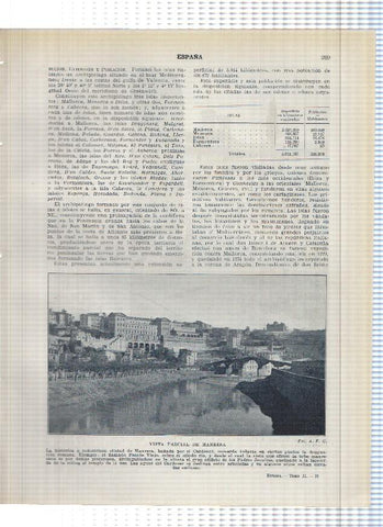 Lamina/sheet/feuille numerada 269/270: Vista de Manresa, Iglesias romanicas en Tarrassa