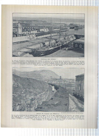 Lamina/sheet/feuille numerada 275/276: Centro industrial en el Llobregat, Arsenal del Ferrol y Minas de Carbon de Utrillas