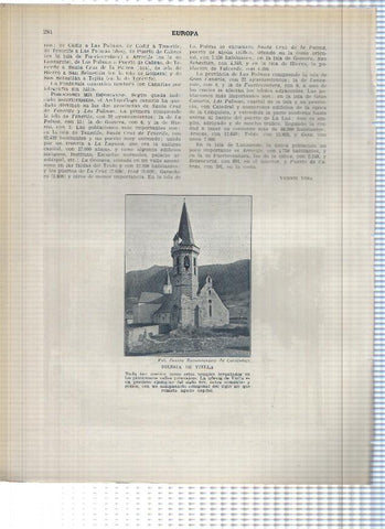 Lamina/sheet/feuille numerada 283/284: casas de Borduis, El calvario de Jatiba, Iglesia de Viella