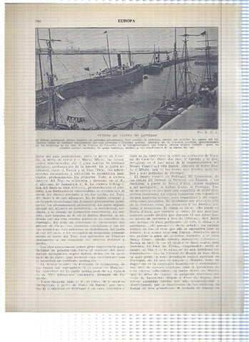 Lamina/sheet/feuille numerada 285/286: Palacio y Puerto de Vianna do Castello 
