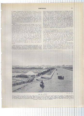 Lamina/sheet/feuille numerada 287/288: Ria de Aveiro y Vista de Cascaes