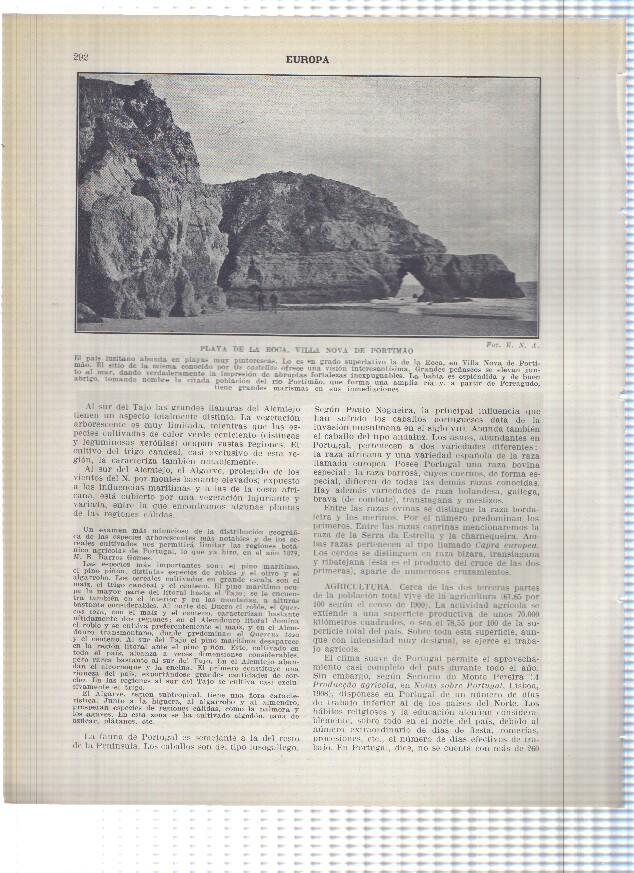 Lamina/sheet/feuille numerada 291/292: Playa Ntra Sra de la Luz y la Sala en Lagos, Playa de la roca en la villa nova de portimao