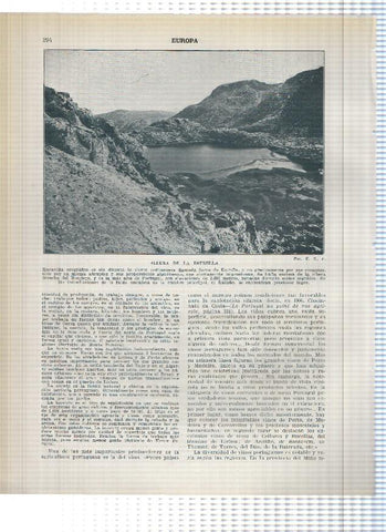 Lamina/sheet/feuille numerada 293/294:  Villa Real de San Antonio y Sierra de la estrella en portugal