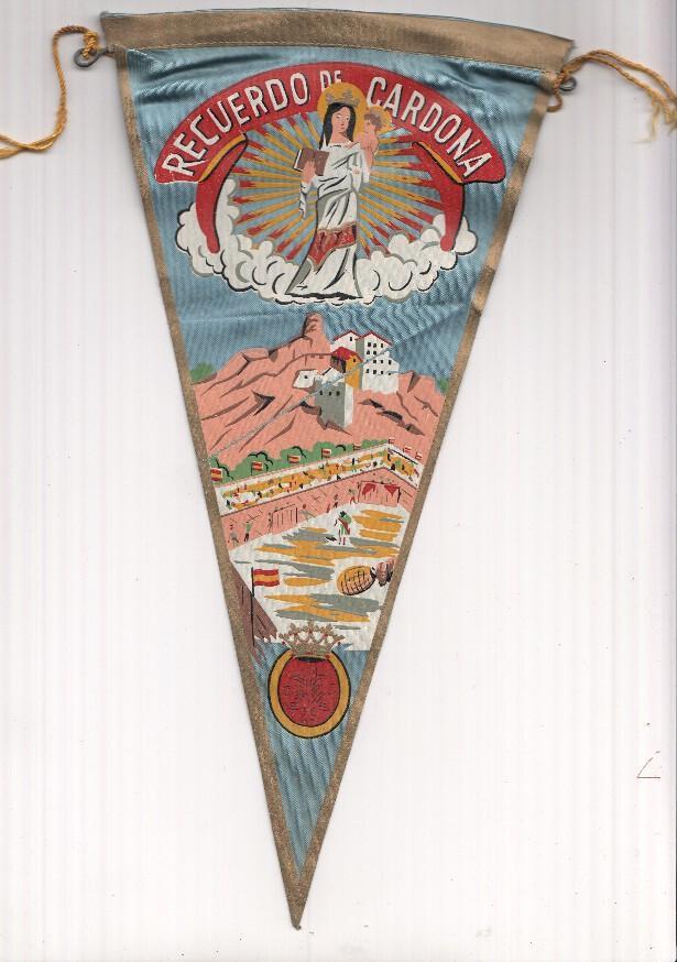 BANDERIN: CARDONA, Barcelona - Ilustracion de la Virgen del Patrocinio, Correbous y Escudo