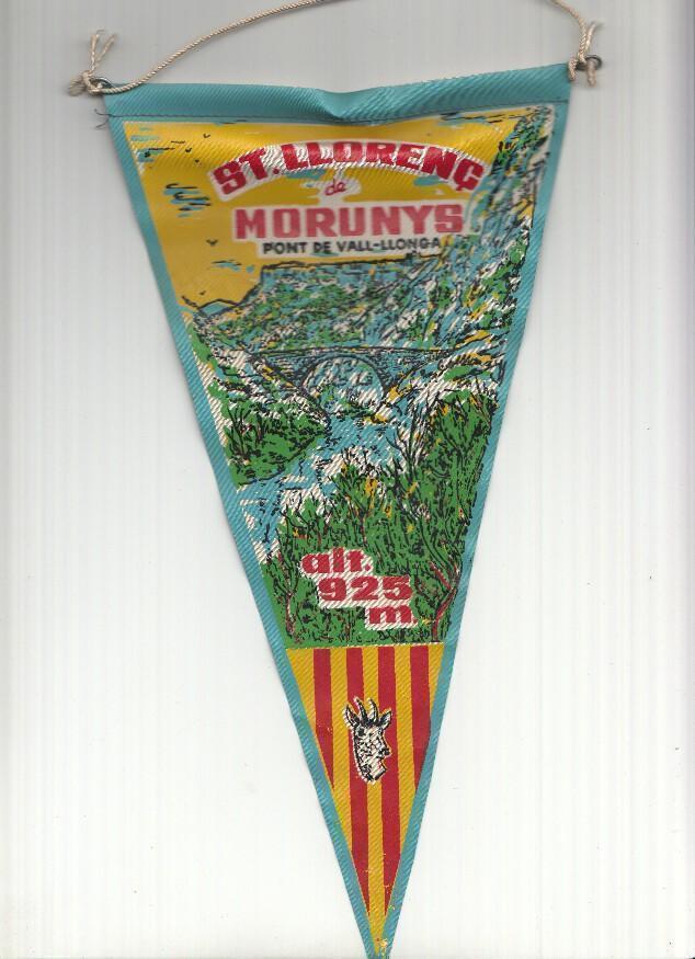 BANDERIN: SANT LLORENC DE MORUNYS - Ilustracion del Puente de Vall-Llonga a 925m de altitud