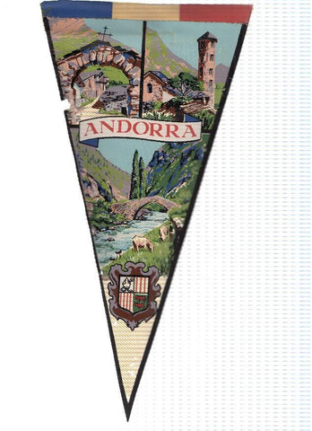 BANDERINES: ANDORRA - Ilustracion de diferentes vista de Andorra y escudo