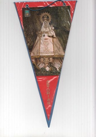 BANDERIN: COVADONGA, Asturias - Imagen la Virgen de Covadonga y escudo de la localidad