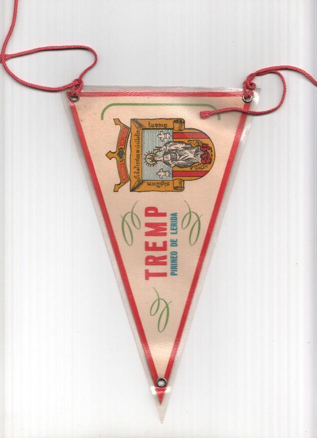 BANDERIN: TREMP (Pirineo de Lleida) - Ilustracion del escudo de Tremp y Plano de Tremp en trasera