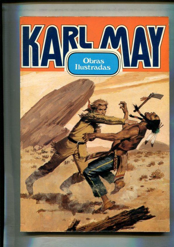 Karl May obras ilustradas numero 1: En la boca del lobo, La ultima batalla, A traves del oeste, 