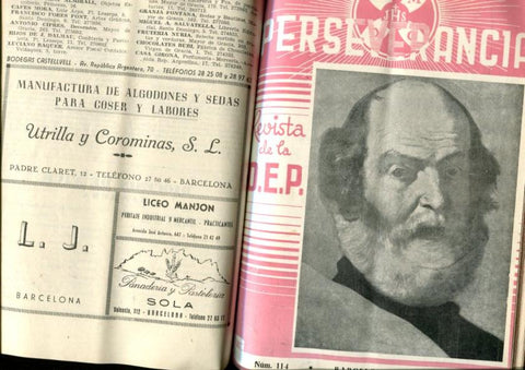 Perseverancia revista de la O.E.P. tomo artesanal con las revistas del año 1950