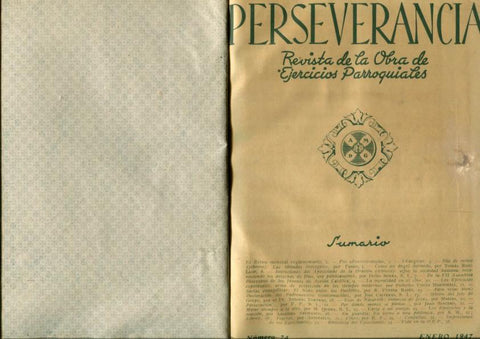 Perseverancia revista de la O.E.P. tomo artesanal con las revistas del año 1947