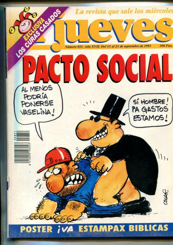 El Jueves revista semanal numero 0851: Pacto social, pagina central de IVA