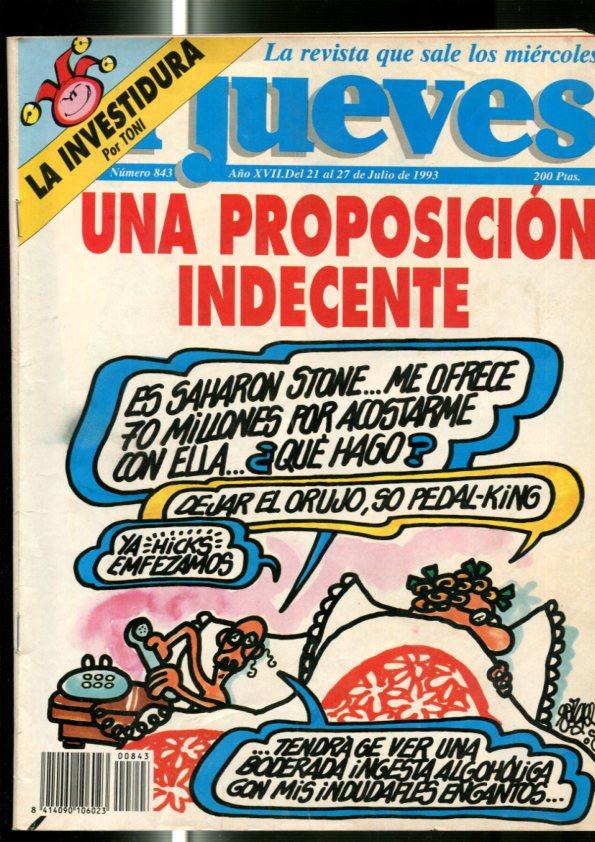 El Jueves revista semanal numero 0843: Una proposicion indecente, pagina central caricatura de Sting