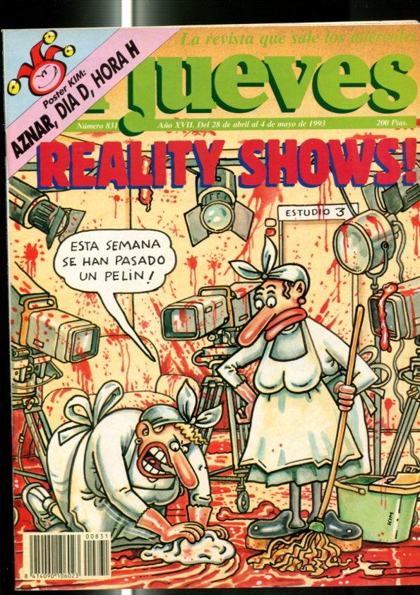 El Jueves revista semanal numero 0831: Reality Shows, pagina central caricatura de Aznar
