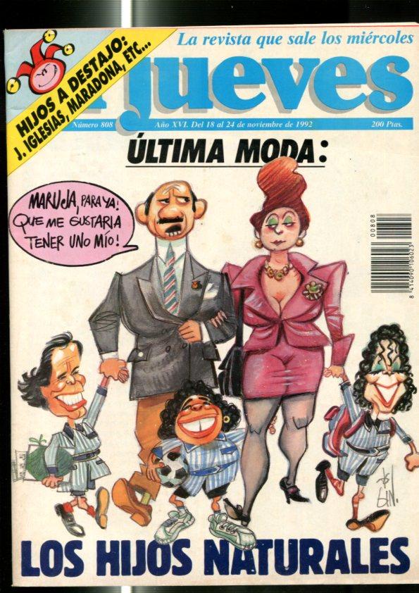 El Jueves revista semanal numero 0808: Los hijos naturales, pagina central historieta del 1492