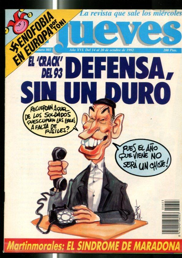 El Jueves revista semanal numero 0759: extra navidad, pagina central caricatura de Ley Corcuera