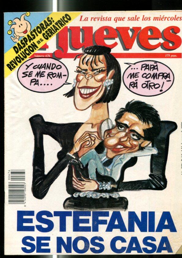 El Jueves revista semanal numero 0676: Estefania se nos casa, , pagina central caricatura de La Diva